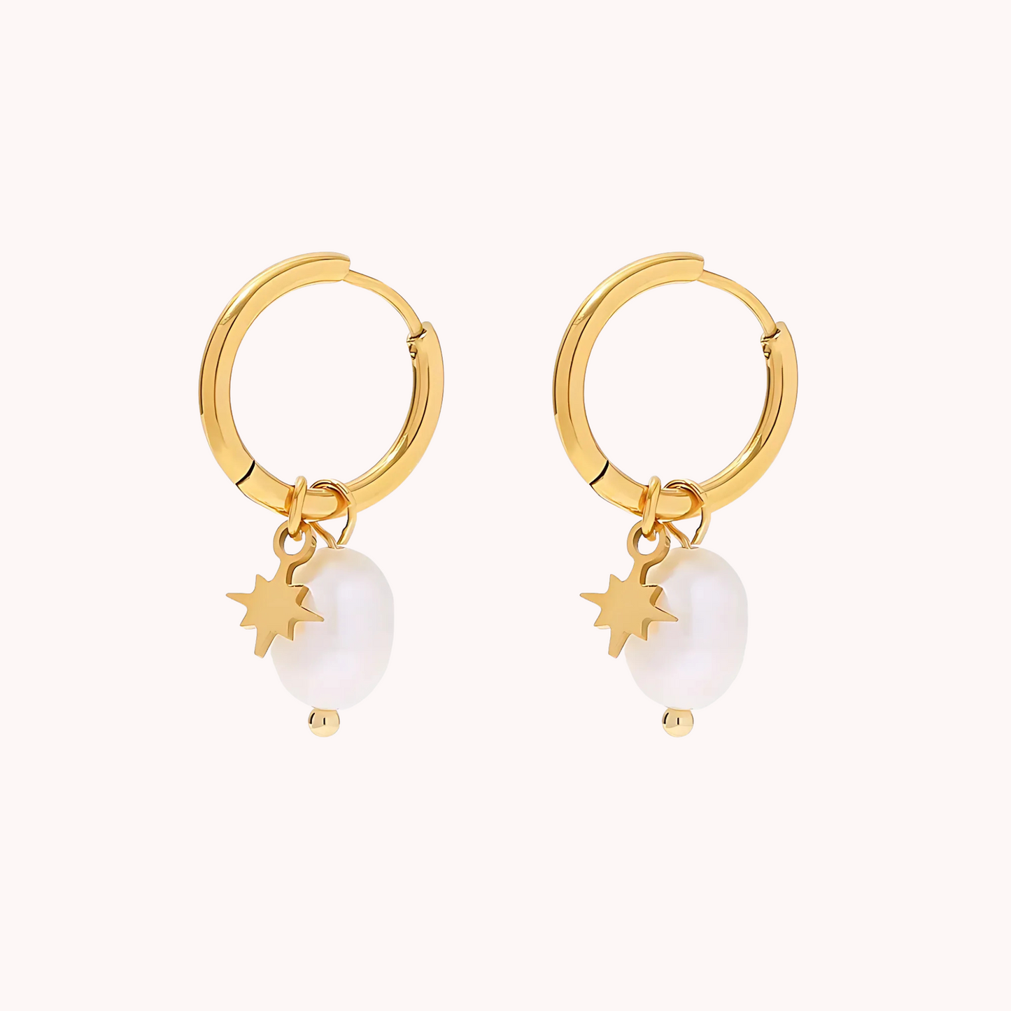 Pearl Pendant Hoops