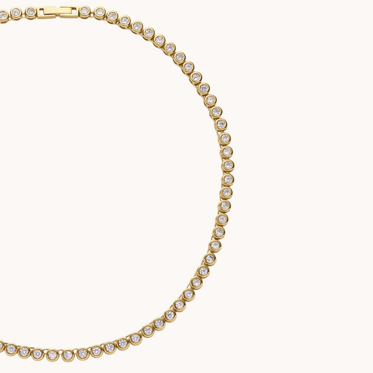 Bezel Tennis Necklace