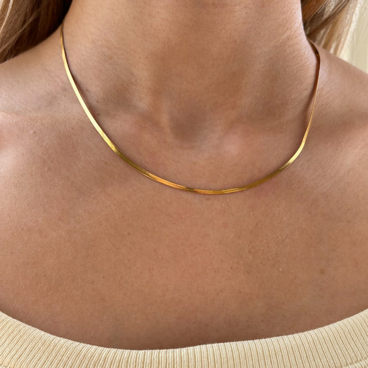 Thin Herringbone Necklace