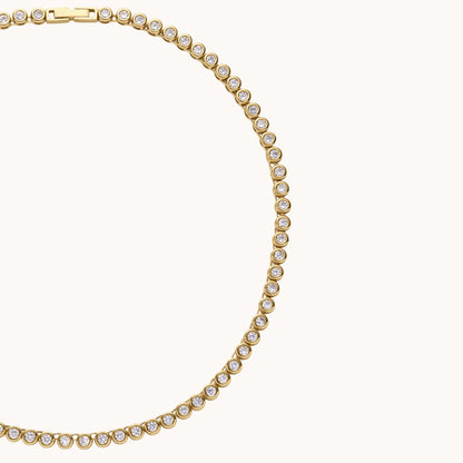 Bezel Tennis Necklace