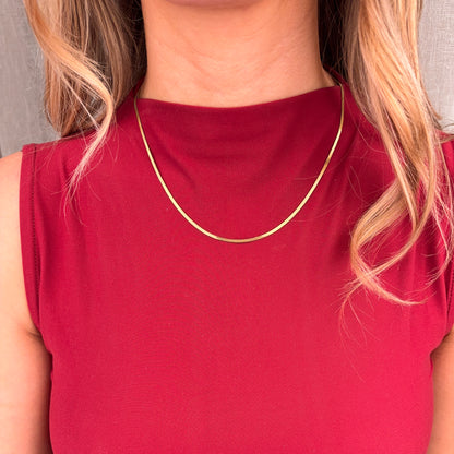 Thin Herringbone Necklace
