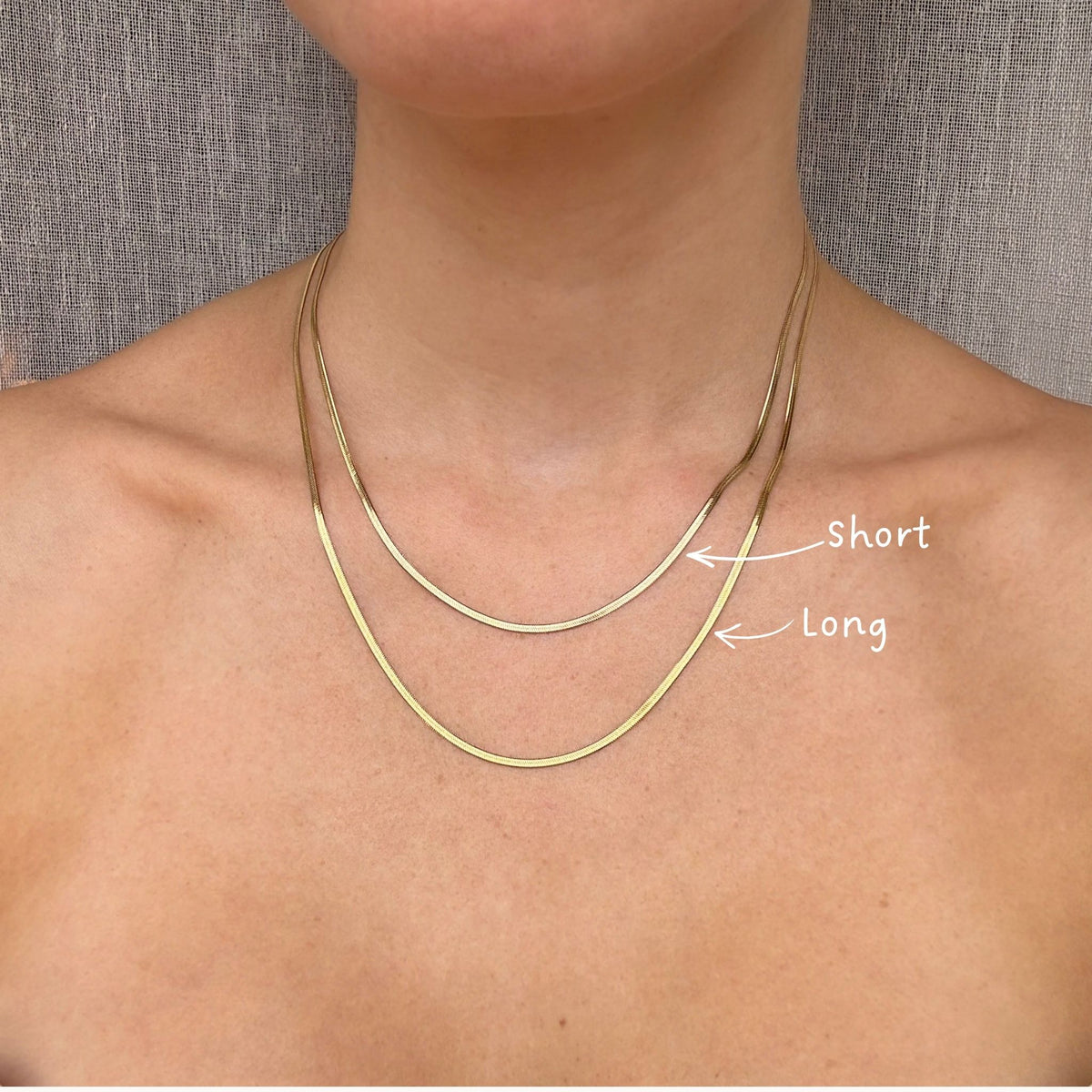Thin Herringbone Necklace