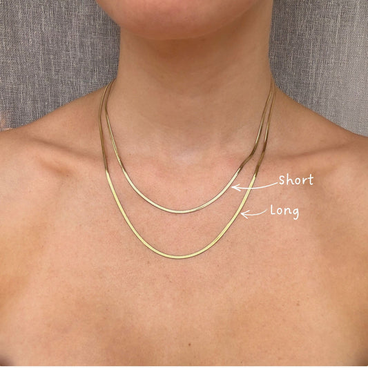 Thin Herringbone Necklace